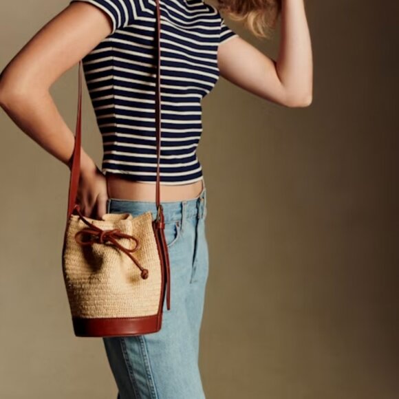 Sezane Mini Farrow Raffia bag - Picture 4 of 12